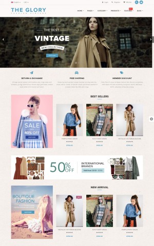 Fashion Responsive Premium Magento Themes & Apparel Clothes Boutique Store | New Glory