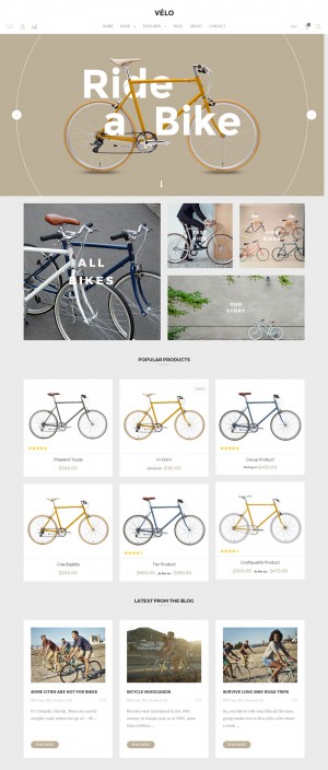 Velo – Responsive Magento Theme for Bike Shops